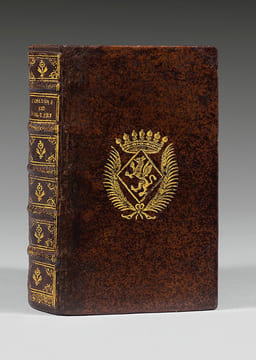 Rarissime recueil factice réunissant cinq pièces de Molière en reliure armoriée de l’époque dont deux éditions originales. L’un des seuls recueils de ...