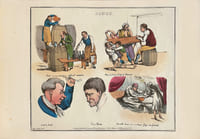Symptoms of being amused. [Followed by]: Illustrations to Popular songs. Première édition de ce recueil de caricatures d’Alken. Tooley, 57. 