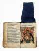 Manuscrit liturgique illustré écrit en ge’ez. Séduisante bible éthiopienne manuscrite sur peau de vélin enluminée de 2 figures polychromes à pleine ...