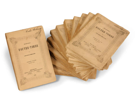 Mémoires d’Outre-Tombe. Rarissime pré-originale des Mémoires d’Outre-Tombe parue avant l’édition originale parisienne, introuvable en brochures de ...