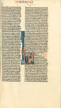 MANUSCRIT ENLUMINÉ SUR PEAU DE VÉLIN. Superbe manuscrit capétien de l’école de Paris.. [BIBLE].