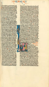 MANUSCRIT ENLUMINÉ SUR PEAU DE VÉLIN. Superbe manuscrit capétien de l’école de Paris.