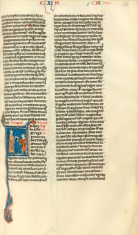 MANUSCRIT ENLUMINÉ SUR PEAU DE VÉLIN. Superbe manuscrit capétien de l’école de Paris.