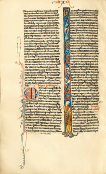 MANUSCRIT ENLUMINÉ SUR PEAU DE VÉLIN. Superbe manuscrit capétien de l’école de Paris.. [BIBLE].