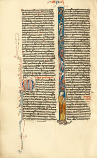 MANUSCRIT ENLUMINÉ SUR PEAU DE VÉLIN. Superbe manuscrit capétien de l’école de Paris.