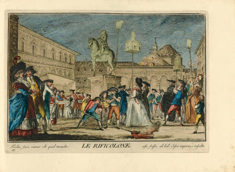 Giuochi, Trattenimenti e Feste Annue che si costumano in Toscana e specialmente in Firenze disegnati da Giuseppe Piattoli. Jeux et divertissements par ...
