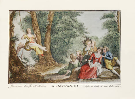 Giuochi, Trattenimenti e Feste Annue che si costumano in Toscana e specialmente in Firenze disegnati da Giuseppe Piattoli. Jeux et divertissements par ...