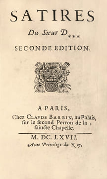 Satires du Sieur D. Seconde édition. Très rare « édition originale de la satire VIII petit format » (Tchemerzine, I, 736).. BOILEAU-DESPREAUX, Nicolas