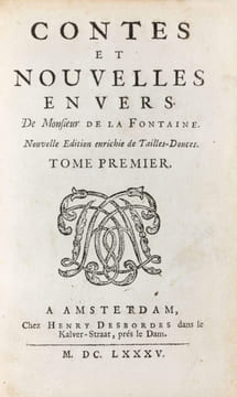 Contes et nouvelles en vers. Edition originale collective des Contes de La Fontaine et première édition illustrée.. LA FONTAINE, Jean de.