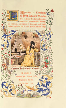 Histoire et Cronicque du Petit Jehan de Saintré et de la Jeune Dame des Belles Cousines, sans aultre nom nommer ; Collationnée sur les manuscrits de ...