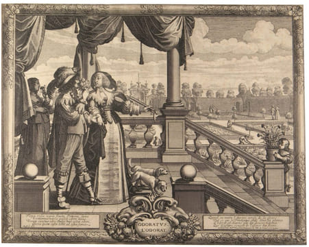 Les cinq sens : L’ouïe – la vue – l’odorat – le goût – le toucher. Le chef-d’œuvre d’Abraham Bosse.. BOSSE, Abraham