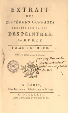 Extrait des différens ouvrages publiés sur la vie des peintres. Edition originale de ce « répertoire portatif » dédié aux peintres et à leurs écoles ...