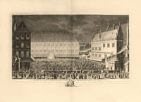 Représentation des fêtes données par la ville de Strasbourg Pour la convalescence du Roi ; à l'arrivée et pendant le séjour de Sa Majesté en cette ville. Inventé, Dessiné et dirigé par J.M. Weis, graveur de la ville de Strasbourg. Les Fêtes données par la Ville de Strasbourg pendant le séjour du roi Louis XV au mois d'octobre 1744 ornées de 11 superbes estampes à double page.
