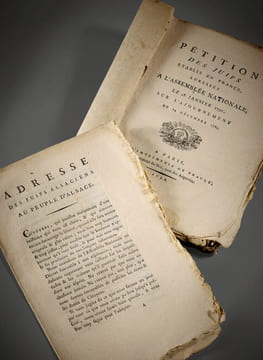 PETITION DES JUIFS ETABLIS EN FRANCE, adressée à l’Assemblée Nationale, le 28 janvier 1790, sur l’ajournement du 24 décembre 1789. Edition originale ...