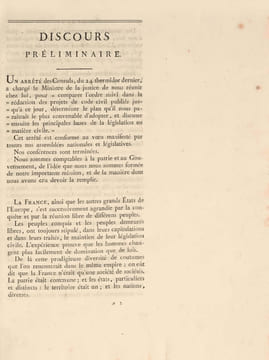 présenté par la Commission nommée par le gouvernement Le 24 Thermidor an 8. Rare édition originale demeurée inconnue à Monglond de ce projet peu connu ...