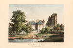 Un album de vues de ch&acirc;teaux et monuments fran&ccedil;ais. Unique et exceptionnel recueil complet des 86 lithographies en couleurs avec rehauts &agrave; la gomme ...