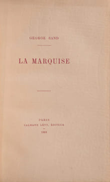 La Marquise. Superbe édition de luxe de ce court roman de George Sand  ornée de 10 gravures en plusieurs états.. SAND, George
