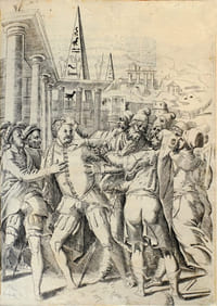 Trattato di scientia d’arme, con un dialogo di filosofia. "The fine illustration has been attributed to I. A. Michelangelo (a friend of the author)."