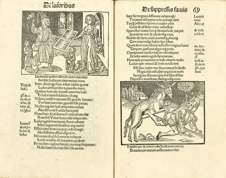 [La Nef des Fous]. Stultifera Navis (traduit en latin par Jacobus Locher). Première édition latine incunable publiée à Strasbourg  ornée de 117 ...
