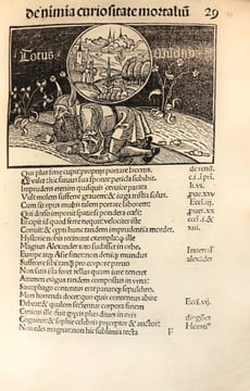 [La Nef des Fous]. Stultifera Navis (traduit en latin par Jacobus Locher). Première édition latine incunable publiée à Strasbourg  ornée de 117 ...