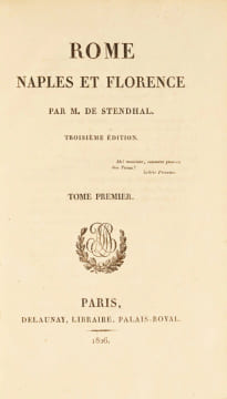 Rome, Naples et Florence. Troisième édition. Rome, Naples et Florence de Stendhal en condition d’exception, inconnue de Carteret et Clouzot, conservé ...