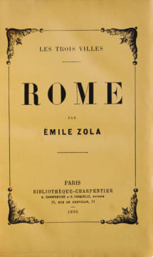 Les trois villes. Rome. Edition originale de Rome.. ZOLA, Emile