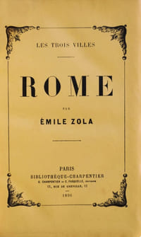 Les trois villes. Rome. Edition originale de Rome.