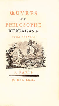 Œuvres du philosophe bienfaisant. Edition originale des Œuvres littéraires et philosophiques du roi de Pologne, Stanislas Leszczinski.. LESZCZINSKI, ...