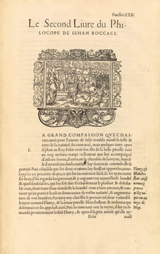 Roméo et Juliette suivi du Philocope de Messire Jehan Boccace Florentin, Contenant l'histoire de Fleury et Blanchefleur, divisé en 7 livres traduictz ...