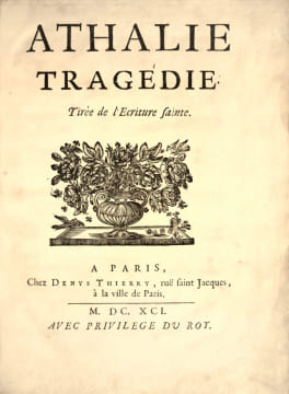 Athalie. Tragédie. Tirée de l’Ecriture sainte. L’édition originale d’Athalie de Racine, « l’un des sommets de la poésie française ».. RACINE, Jean