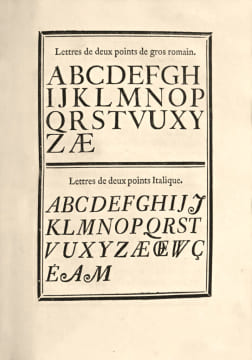 Epreuves Générales des Caractères qui se trouvent chez Claude Lamesle Fondeur de Caracteres d’Imprimerie Précieux catalogue de la typographie au ...