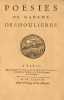 Poësies de Madame Deshoulières Edition originale des Poésies de l’une de nos célèbres « Précieuses », Madame Deshoulières.. DESHOULIERES