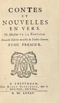 Contes et Nouvelles en vers, de Monsieur de la Fontaine. Édouard Rahir possédait deux exemplaires d’exception de cette édition originale collective ...