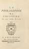 La Philosophie de l'histoire, par feu Mr. l'abbé Bazin. L’édition originale de La Philosophie de l’histoire.. VOLTAIRE, François-Marie Arouet dit.