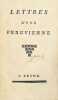 Lettres d’une Péruvienne. Une importante édition originale littéraire du XVIIIe siècle, conseillée par Rahir pour l'intérêt du texte.. GRAFFIGNY, ...