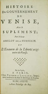 Histoire du gouvernement de Venise, Avec le supplément. Histoire du gouvernement de Venise au XVIIe siècle
