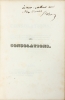 Les Consolations, poésies. Les Consolations de Sainte-Beuve dédicacées à son ami Alexandre Dumas. SAINTE-BEUVE, Charles Augustin