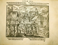 Icones Novi Testamenti Une suite de 93 gravures de Jost Amman. « Son chef-d’œuvre », en très séduisant vélin de l’époque.