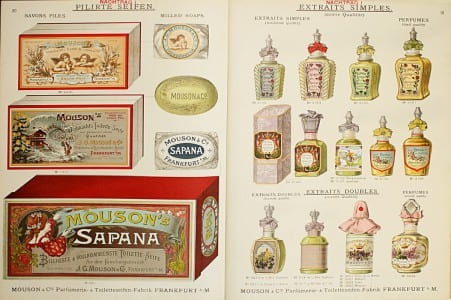 CATALOGUE DE PARFUMS ET COSMETIQUES Rare et luxueux catalogue de vente d’un fabricant de parfums et produits cosmétiques. [CATALOGUE DE PARFUMS ET ...