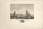 Nouvelles vues perspectives des ports de France, grav&eacute;es par Y. Le Gouaz. Rarissime tout premier &eacute;tat avant les num&eacute;ros demeur&eacute; inconnu &agrave; Cohen.. ...