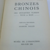 Bronzes Chinois des Dynasties Tcheou, Ts'in et Han. SALLES (Georges) - [BRONZES CHINOIS] [CHINESE BRONZES] 