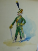 Hussards - Historique et Uniformes des Régiments de Hussards. POUPART (Colonel) - [MILITARIA] [HUSSARDS] [ORIGINAL WATERCOLORS] 