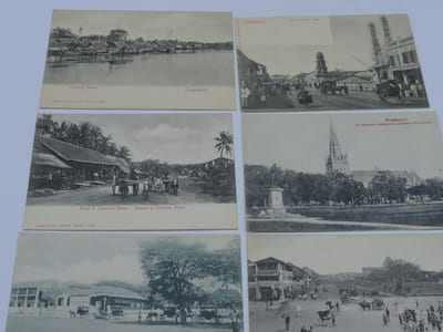 Old postcards on Singapore