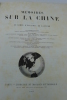 Mémoires sur la Chine . ESCAYRAC DE LAUTURE (Comte d') 