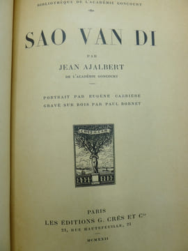Les Chansons de Sao Van Di. AJALBERT (Jean)