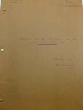 Rapport sur la Prospection aurifère du Haut Song-Nang . DELORAINE - [TONKIN] [BAC-KAN] [ SONG-NANG][PROSPECTION AURIFERE] 