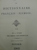 Essai de Dictionnaire Français-Siamois par M.-J. Cuaz, Evêque d'Hermopolis, Vicaire Apostolique du Laos.. CUAZ (M.-J) - [SIAM]  [ DICTIONNAIRE ...