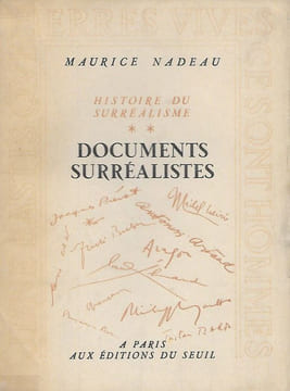 Histoire du surréalisme.. NADEAU (Maurice).