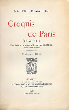 Croquis de Paris, 1914-1915.. DEMAISON (Maurice).