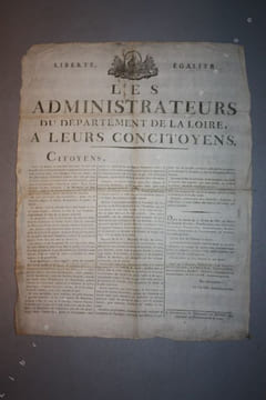 Les administrateurs du département de la Loire à leurs concitoyens. . [LOIRE - DEPARTEMENT-CONSULAT]. 